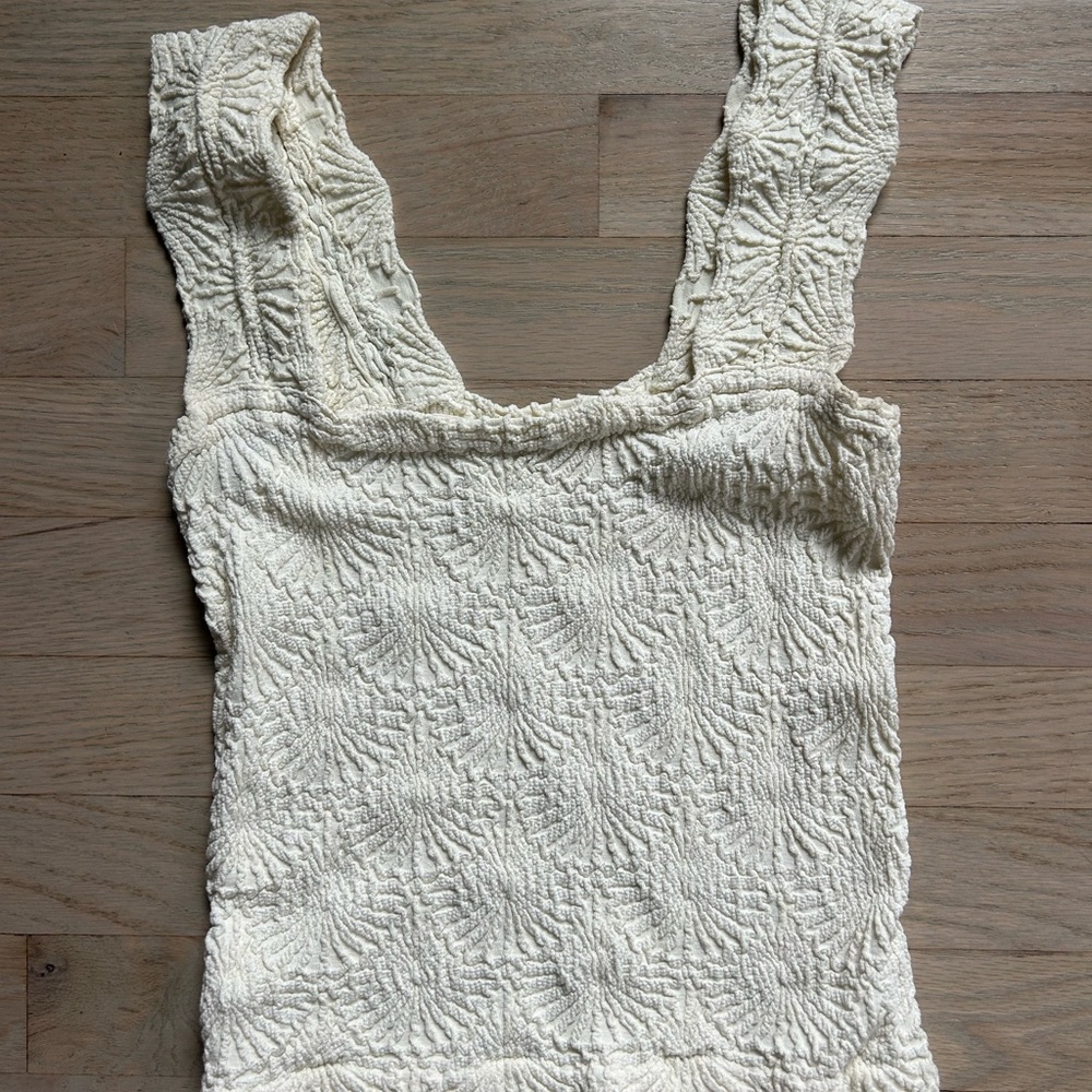 Free People love letter cami cream